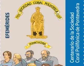 Presentación oficial do selo conmemorativo do centenario no Museo de Pontevedra